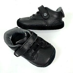 Stride Rite Black Leather Crawl Dressed Up Desmond Comfort Shoes Infant Baby 2